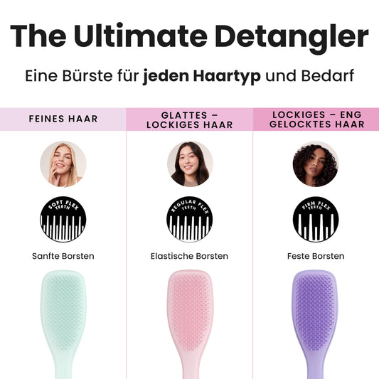 Tangle Teezer Ultimate Detangler Haarbürste – Für Nasses & Trockenes Haar – Entwirrungsbürste für Alle Haartypen – Zweistufige Borsten Reduzieren Haarbruch & Entfernen Knoten – Millennial Rosa